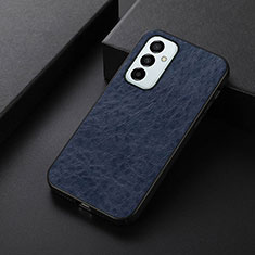 Soft Luxury Leather Snap On Case Cover B07H for Samsung Galaxy F23 5G Blue