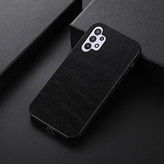 Soft Luxury Leather Snap On Case Cover B07H for Samsung Galaxy M32 5G Black