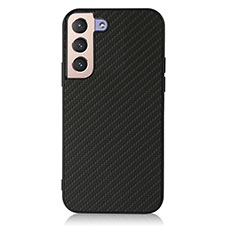 Soft Luxury Leather Snap On Case Cover B07H for Samsung Galaxy S21 FE 5G Black