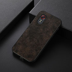 Soft Luxury Leather Snap On Case Cover B07H for Samsung Galaxy XCover 5 SM-G525F Brown
