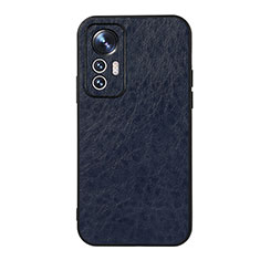 Soft Luxury Leather Snap On Case Cover B07H for Xiaomi Mi 12 Lite 5G Blue