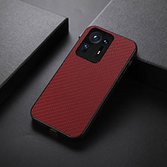 Soft Luxury Leather Snap On Case Cover B07H for Xiaomi Mi Mix 4 5G Red