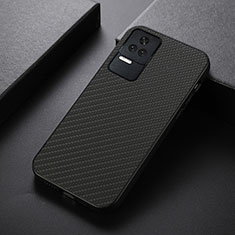 Soft Luxury Leather Snap On Case Cover B07H for Xiaomi Poco F4 5G Black
