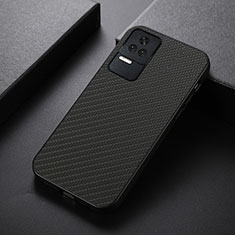 Soft Luxury Leather Snap On Case Cover B07H for Xiaomi Redmi K40S 5G Black