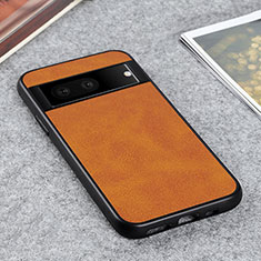 Soft Luxury Leather Snap On Case Cover B08H for Google Pixel 7 5G Brown