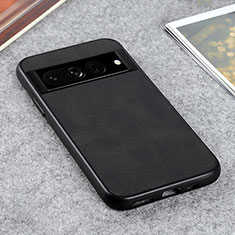 Soft Luxury Leather Snap On Case Cover B08H for Google Pixel 7 Pro 5G Black