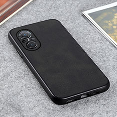 Soft Luxury Leather Snap On Case Cover B08H for Huawei Honor 50 SE 5G Black