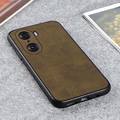 Soft Luxury Leather Snap On Case Cover B08H for Huawei Honor 60 Pro 5G Green