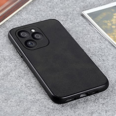 Soft Luxury Leather Snap On Case Cover B08H for Huawei Honor 60 SE 5G Black