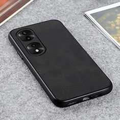 Soft Luxury Leather Snap On Case Cover B08H for Huawei Honor 70 Pro 5G Black