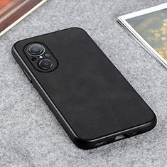 Soft Luxury Leather Snap On Case Cover B08H for Huawei Nova 9 SE Black