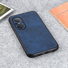 Soft Luxury Leather Snap On Case Cover B08H for Huawei Nova 9 SE Blue