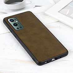 Soft Luxury Leather Snap On Case Cover B08H for OnePlus 9 Pro 5G Green