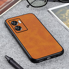 Soft Luxury Leather Snap On Case Cover B08H for OnePlus Nord N300 5G Brown