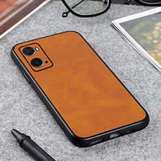 Soft Luxury Leather Snap On Case Cover B08H for Oppo A36 Brown