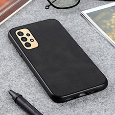 Soft Luxury Leather Snap On Case Cover B08H for Samsung Galaxy A13 4G Black