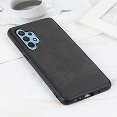 Soft Luxury Leather Snap On Case Cover B08H for Samsung Galaxy A32 4G Black