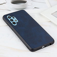 Soft Luxury Leather Snap On Case Cover B08H for Samsung Galaxy A32 5G Blue