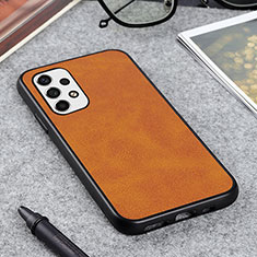 Soft Luxury Leather Snap On Case Cover B08H for Samsung Galaxy A53 5G Brown