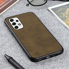 Soft Luxury Leather Snap On Case Cover B08H for Samsung Galaxy A53 5G Green