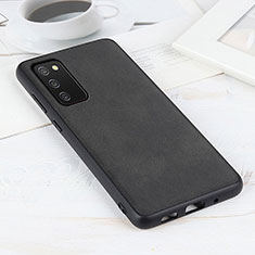 Soft Luxury Leather Snap On Case Cover B08H for Samsung Galaxy F02S SM-E025F Black
