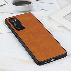 Soft Luxury Leather Snap On Case Cover B08H for Samsung Galaxy F02S SM-E025F Brown