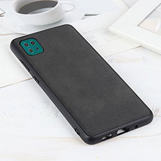 Soft Luxury Leather Snap On Case Cover B08H for Samsung Galaxy F42 5G Black