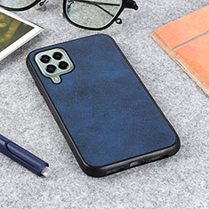 Soft Luxury Leather Snap On Case Cover B08H for Samsung Galaxy M33 5G Blue
