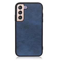 Soft Luxury Leather Snap On Case Cover B08H for Samsung Galaxy S21 FE 5G Blue