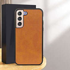 Soft Luxury Leather Snap On Case Cover B08H for Samsung Galaxy S24 Plus 5G Brown