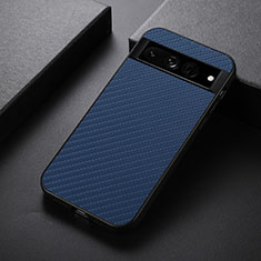 Soft Luxury Leather Snap On Case Cover B09H for Google Pixel 7 Pro 5G Blue