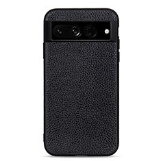 Soft Luxury Leather Snap On Case Cover B11H for Google Pixel 7 Pro 5G Black