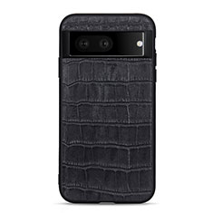 Soft Luxury Leather Snap On Case Cover B12H for Google Pixel 7 5G Black