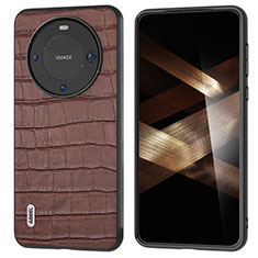 Soft Luxury Leather Snap On Case Cover BH4 for Huawei Mate 60 Pro Brown