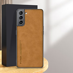 Soft Luxury Leather Snap On Case Cover C01 for Samsung Galaxy S24 5G Brown