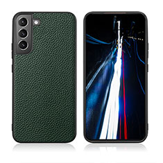 Soft Luxury Leather Snap On Case Cover C08 for Samsung Galaxy S21 Plus 5G Green