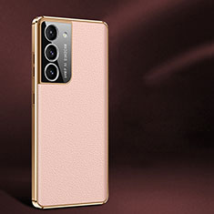 Soft Luxury Leather Snap On Case Cover C10 for Samsung Galaxy S22 Plus 5G Rose Gold