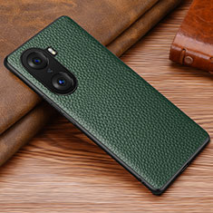 Soft Luxury Leather Snap On Case Cover DL1 for Huawei Honor 60 5G Green