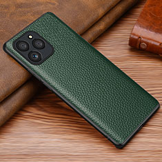 Soft Luxury Leather Snap On Case Cover DL1 for Huawei Honor 60 SE 5G Green