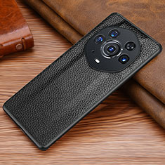 Soft Luxury Leather Snap On Case Cover DL1 for Huawei Honor Magic3 Pro+ Plus 5G Black