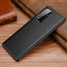 Soft Luxury Leather Snap On Case Cover DL1 for Huawei Honor V40 5G Black