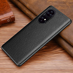 Soft Luxury Leather Snap On Case Cover DL1 for Huawei P50e Black