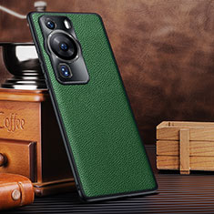 Soft Luxury Leather Snap On Case Cover DL1 for Huawei P60 Green