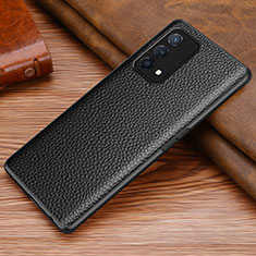 Soft Luxury Leather Snap On Case Cover DL1 for Oppo K9 5G Black