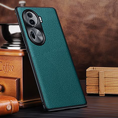 Soft Luxury Leather Snap On Case Cover DL1 for Oppo Reno11 Pro 5G Cyan