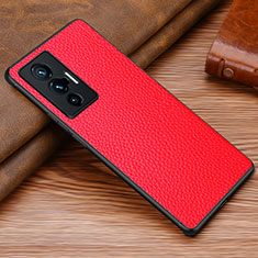 Soft Luxury Leather Snap On Case Cover DL1 for Vivo X70 5G Red