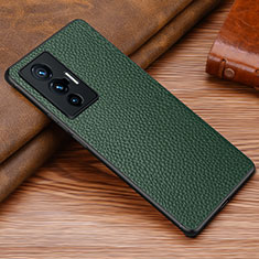 Soft Luxury Leather Snap On Case Cover DL1 for Vivo X70t Green