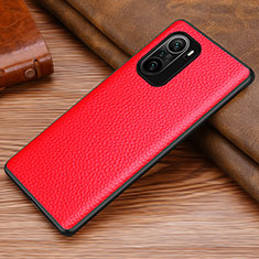 Soft Luxury Leather Snap On Case Cover DL1 for Xiaomi Redmi K40 5G Red