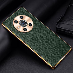 Soft Luxury Leather Snap On Case Cover DL2 for Huawei Honor Magic3 5G Green