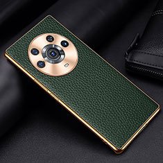 Soft Luxury Leather Snap On Case Cover DL2 for Huawei Honor Magic3 Pro 5G Green